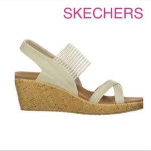 Skechers wedge sandal strap stretch comfort slip on spring summer 10